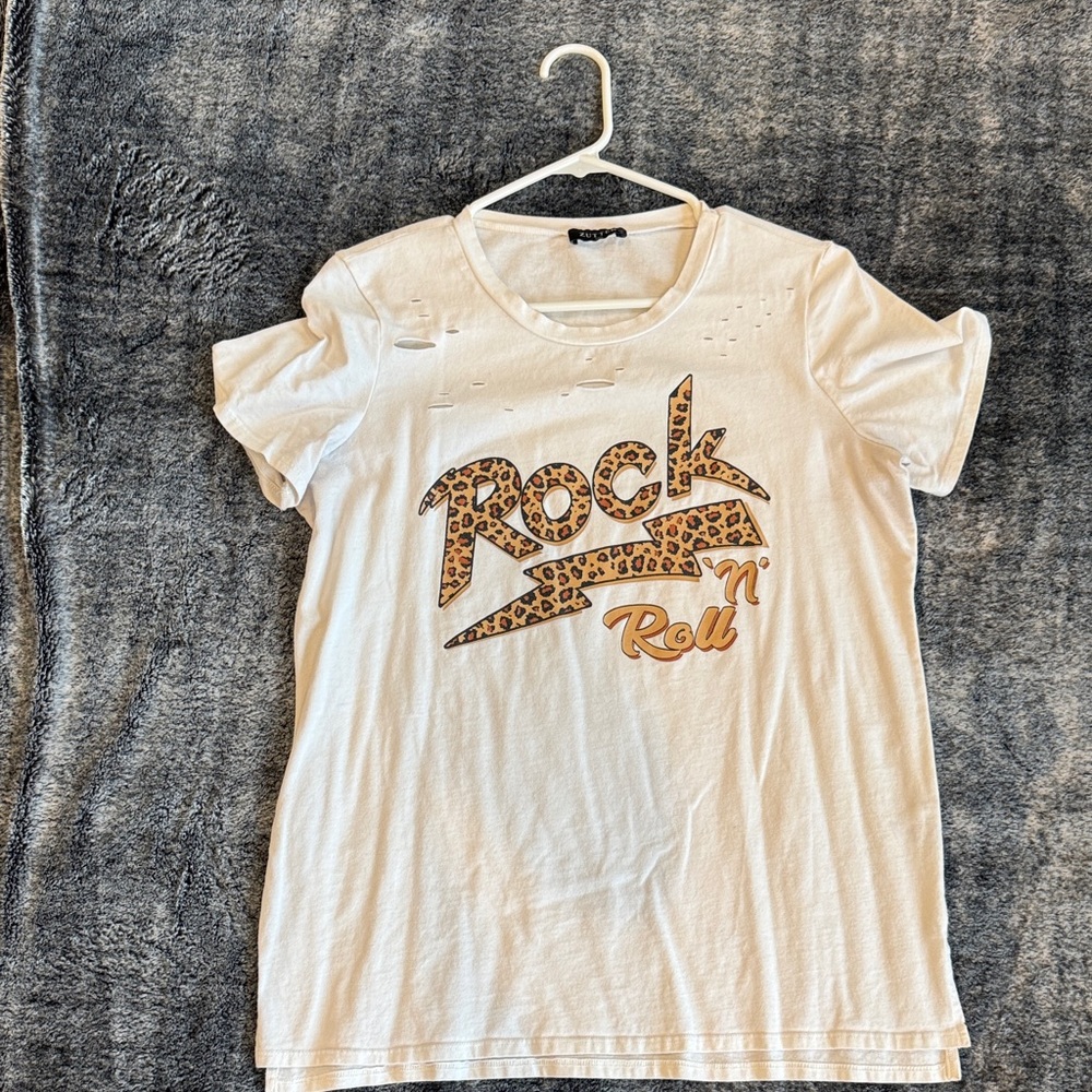 Rock 'n' Roll White Short Sleeve Tee